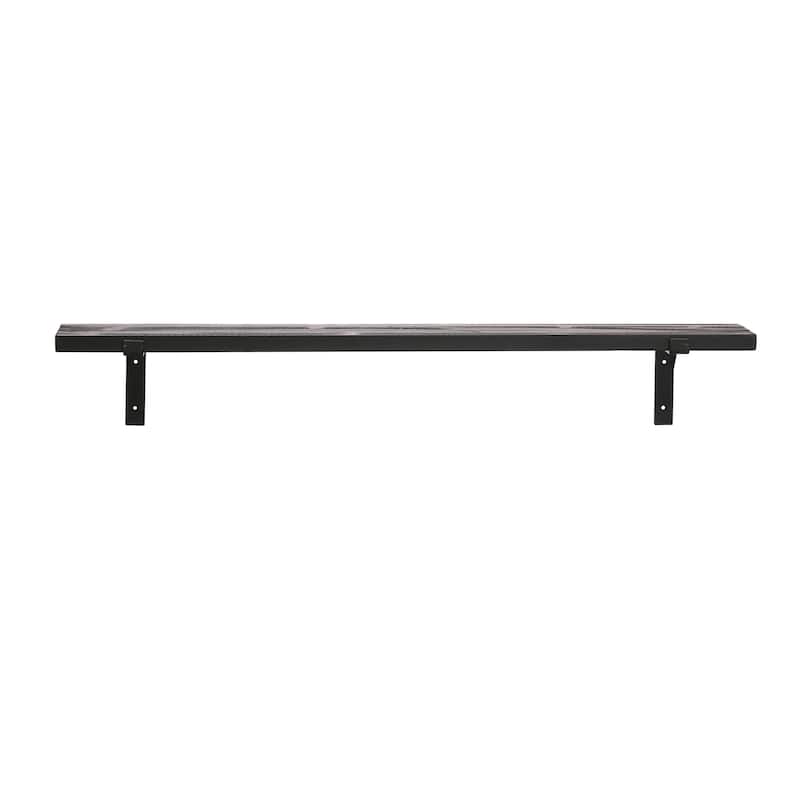 Mounted Wood and Metal Wall Shelf - 39"L