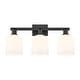 preview thumbnail 75 of 120, Innovations Lighting Endless Possibilities Arcadia - Bella - 3 Light 25" Bath Vanity Light Matte Black/White