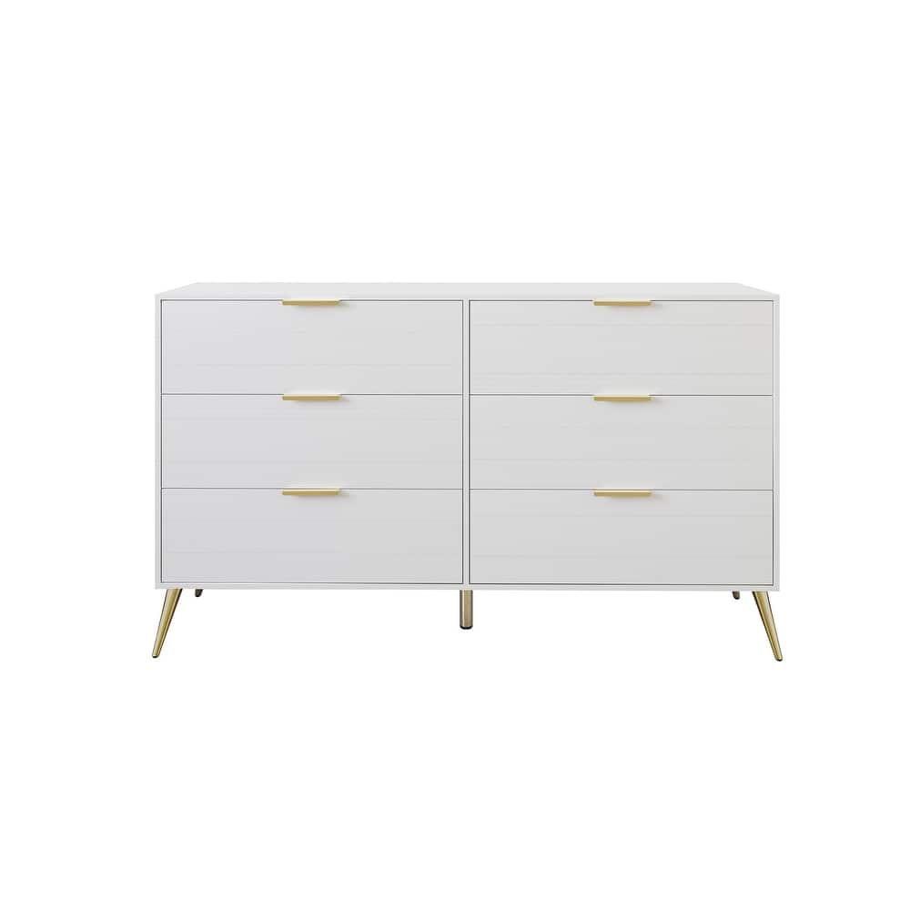 CraftPorch Contemporary 6-Drawers Wooden Dresser