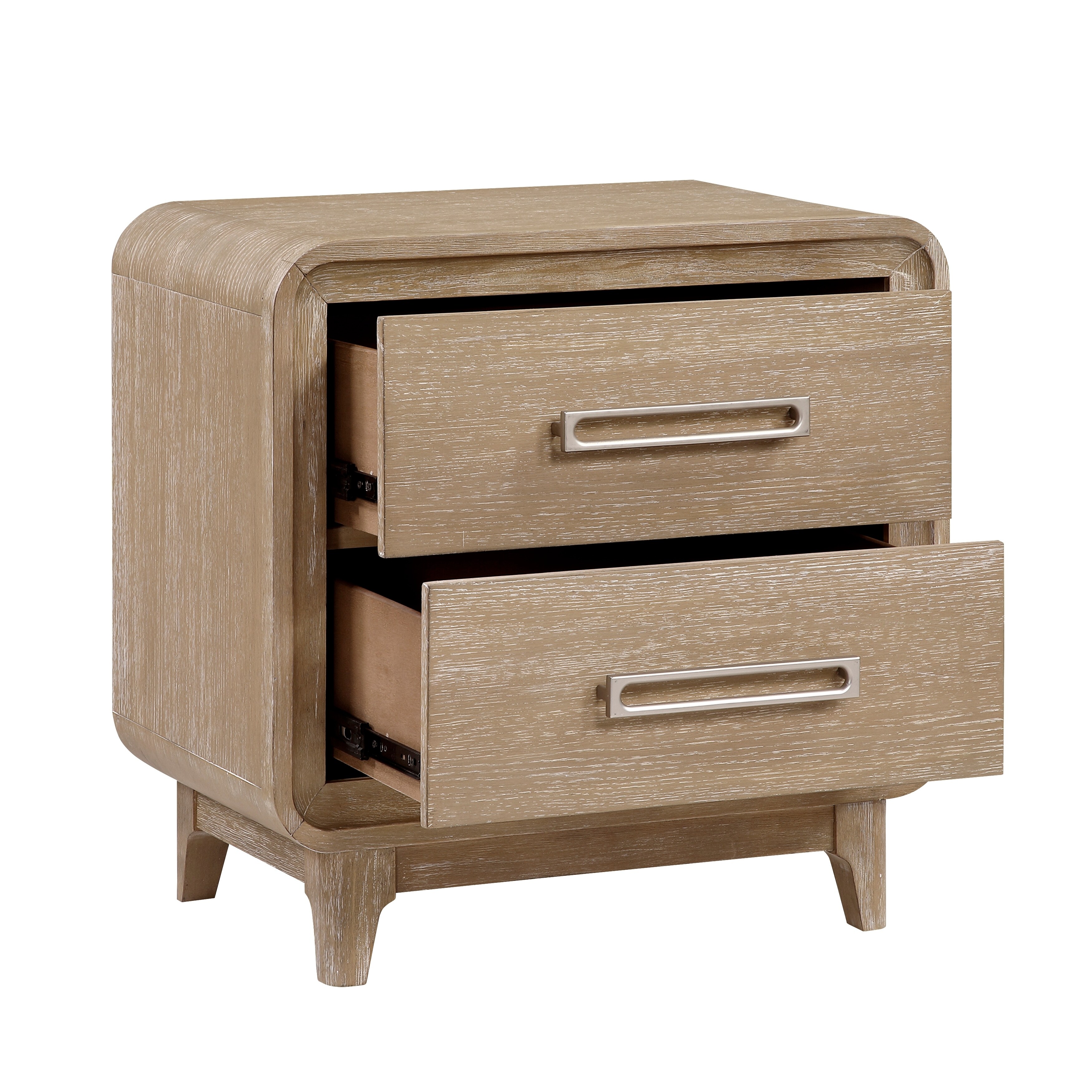 Modern Elegant Design Nightstand of 2x Storage Drawers(Includes Only Nightstand)