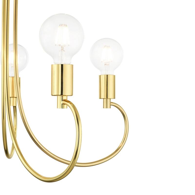 Livex Lighting 5-light Polished Brass Chandelier, 42925-02 - 25" Dia x 25.5" H
