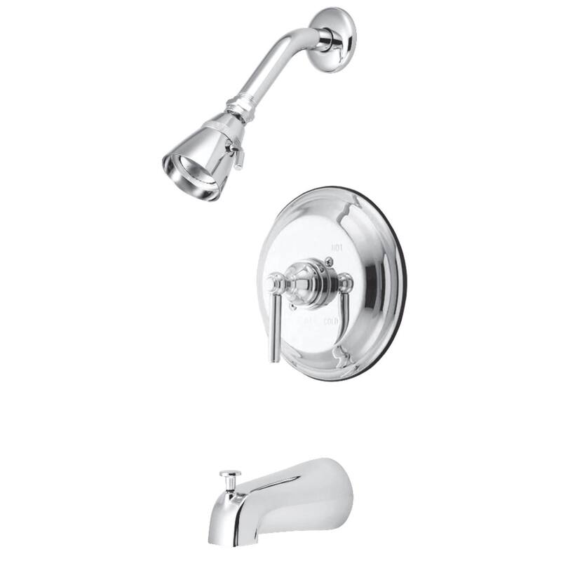 Kingston Brass Elinvar Tub and Shower Trim Package with 1.8 GPM Multi - Polished Chrome