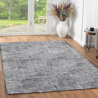 George Towne Living Melissa Luxury Handmade Abstract Wool Area Rug