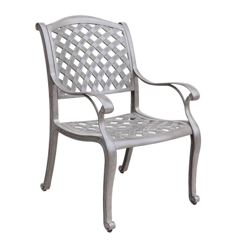 Ventura Cast Aluminum Dining Arm Chair with Cushion