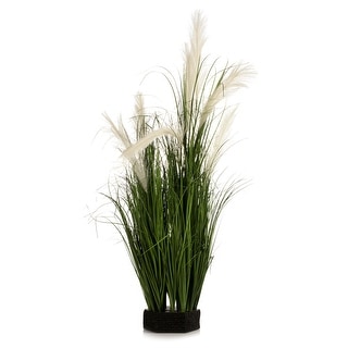 Enova Home Artificial Pampas Grass with Black Foam for Indoor Outdoor Decoration