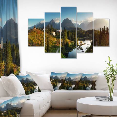 Designart "Slovakia mountain lake in High Tatra" Landscapes Photography on Wrapped Canvas set