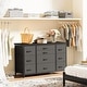 preview thumbnail 24 of 42, 55 Inch TV Stand 10 Drawer TV Dresser with Charging Station