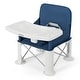 preview thumbnail 7 of 5, Portable Toddler High Chair Travel Booster Seat w/ Double Tray Blue