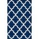 preview thumbnail 25 of 31, Nuloom Luna Geometric Trellis Area Rug 2'6" x 8' Runner - Navy Blue - Rectangle
