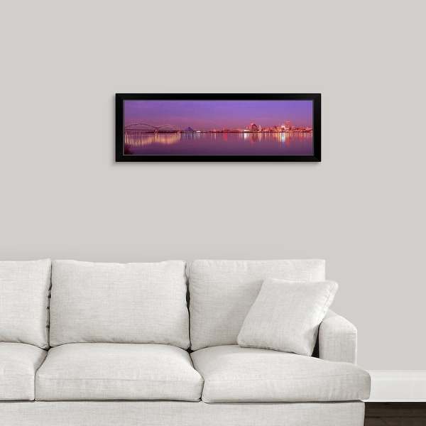 "Night Memphis TN" Black Framed Print