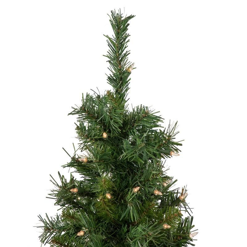 2' Pre-Lit Medium Aspen Pine Artificial Christmas Tree Clear Lights