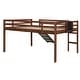 preview thumbnail 7 of 12, Full Size All-in-One Wood Loft Bed w/ Slide, Stair & Chalkboard Creative Platform Bed Frame for Kids, Teens, Girls, Boys, Walnut