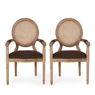 Judith Wood and Cane Upholstered Dining Chair by Christopher Knight Home