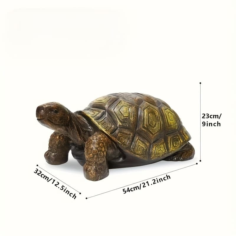 21.3" Large 3D Turtle Statue - Realistic Resin Garden Sculpture with Intricate Shell Design, Weather-Resistant