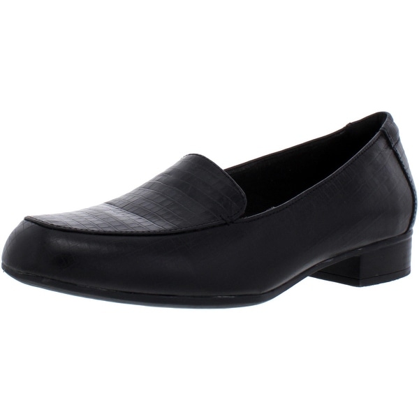 womens black croc loafers