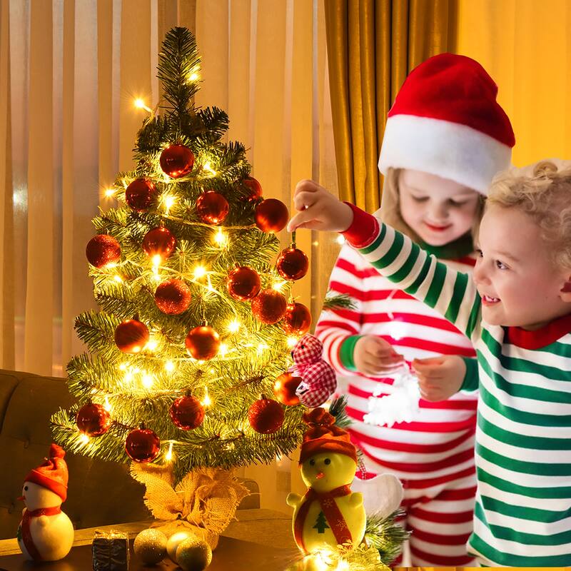 Artificial Christmas Tree Tabletop PVC Premium Full Tree