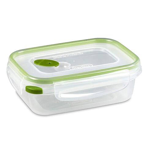 Sterilite 3.1 Cup Rectangular UltraSeal Food Storage Container, Green (18 Pack) - 1.55