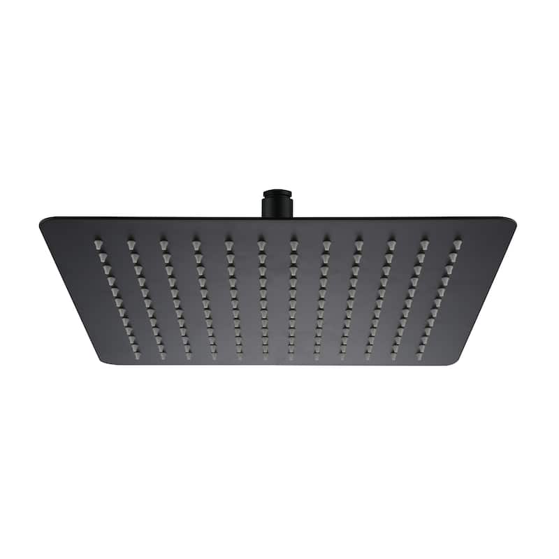 1-Spray Pattern with 2.5 GPM Square Ceiling Mount Rain Fixed Shower Head