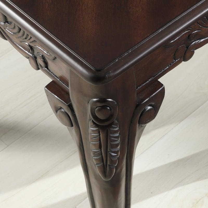 Traditional Dark Cherry Finish Wood Coffee Table