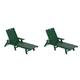 Laguna Weather-Resistant Outdoor Patio Chaise Lounge (Set of 2) - Dark Green