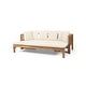 preview thumbnail 1 of 27, Long Beach Outdoor Extendable Daybed Sofa by Christopher Knight Home Teak +  Beige