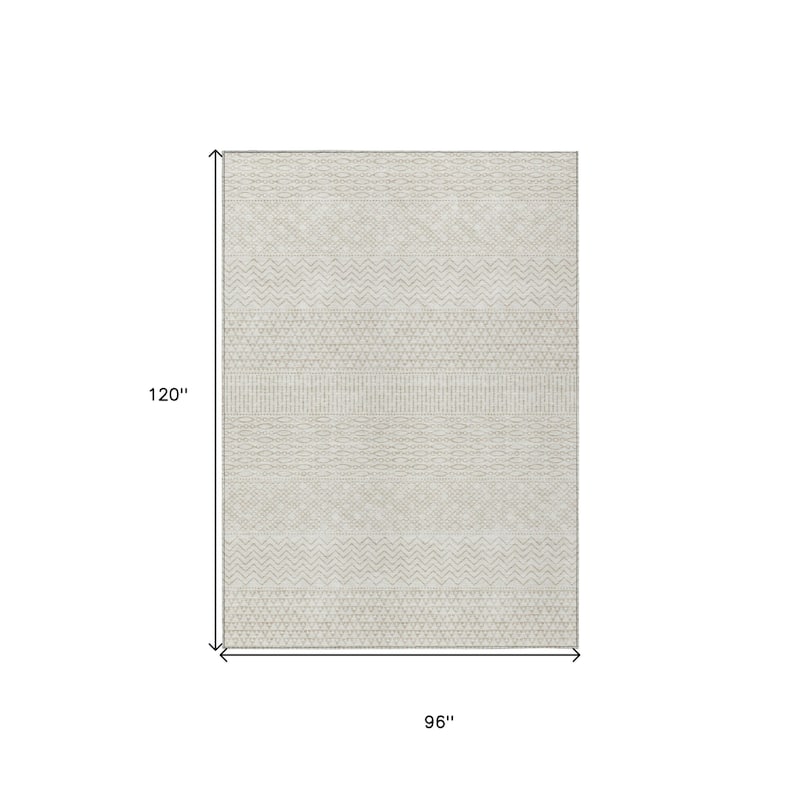 HomeRoots Chevron Modern Rectangle Outdoor Rug