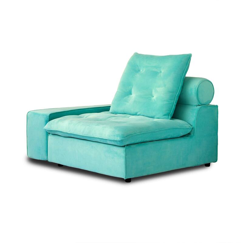 4 - Piece Frosted Velvet Sectional Sofa Oversize Lounge Sleep Couch