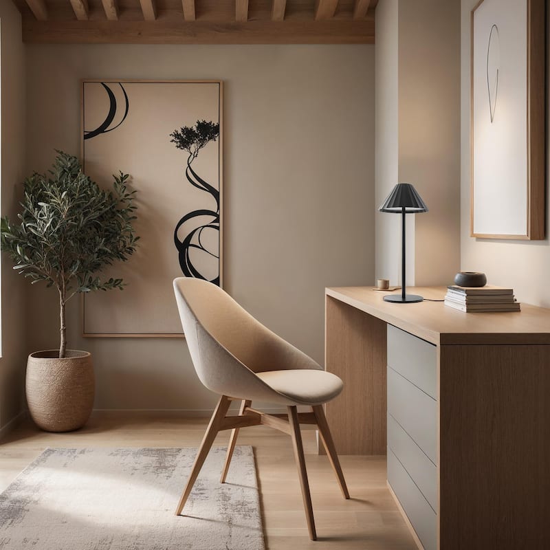 Renwil Giada 12.6" Height Table Lamp, Black