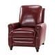 preview thumbnail 46 of 67, HULALA HOME Cigar Mid-century Modern Genuine Leather Recliner with Solid Wood Legs and Nailhead Trim