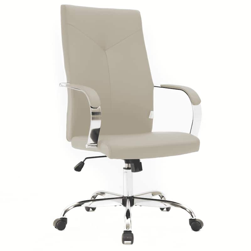 Sonora Ergonomic High Back Leather Office Chair with Lumbar Support, Adjustable Height, Tilt Lock, Chrome Frame & Swivel Casters