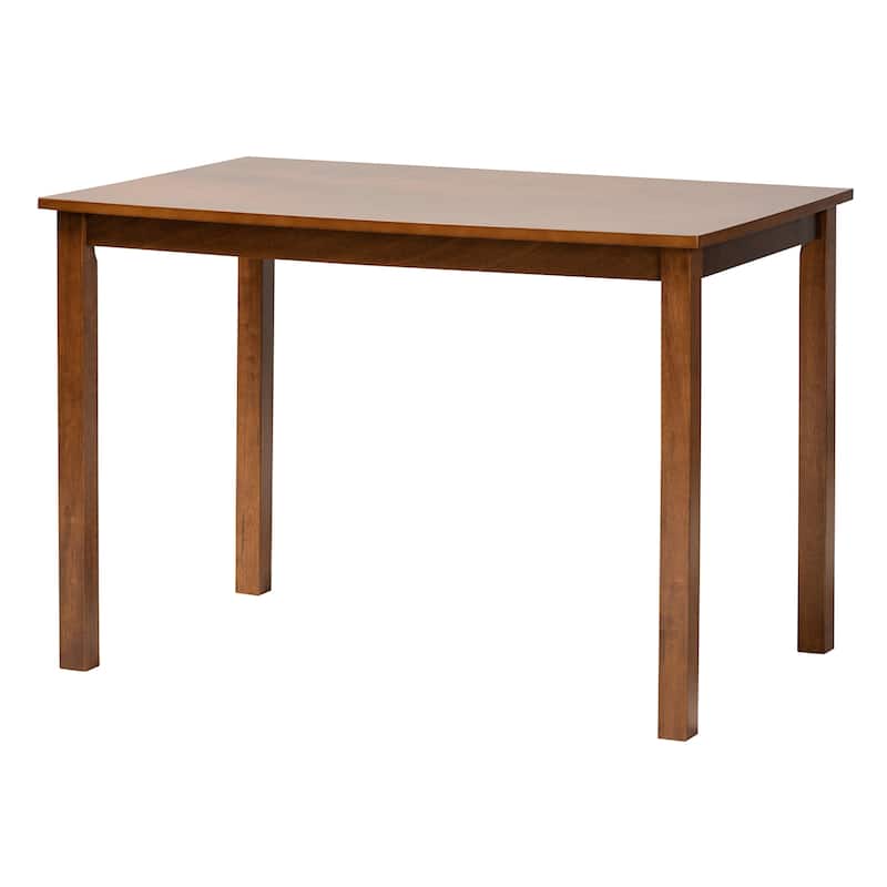 Eveline Modern Brown Finished Wood 43-Inch Dining Table - Walnut Brown