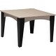 preview thumbnail 29 of 29, Poly Lumber Island Dining Table 44" Square - Weatherwood & Black