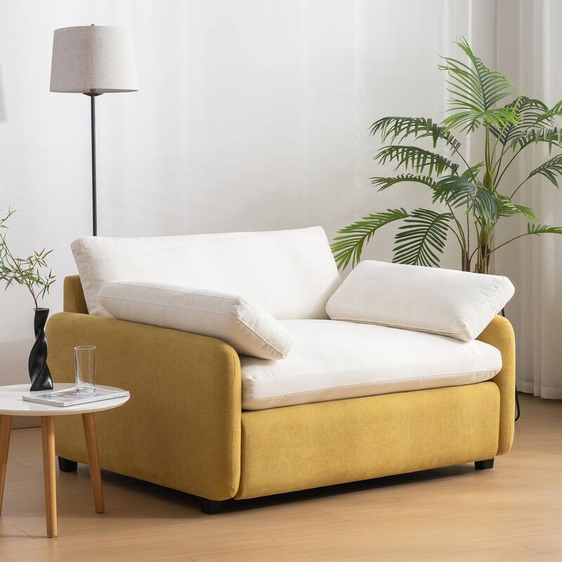 Oversized Chenille Single Sofa Chair