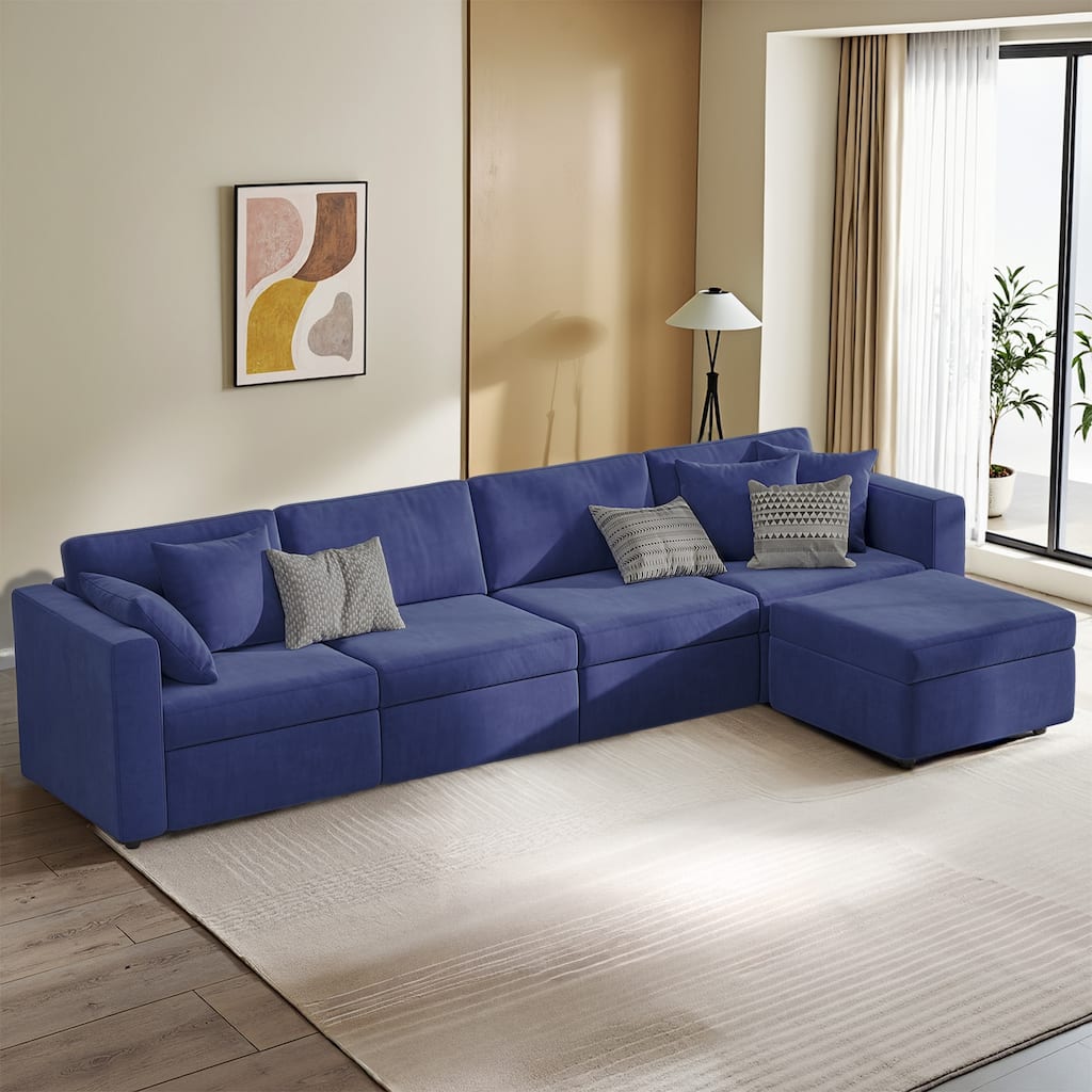 Pocassy Cloud Sofa Modular Sectional Couch with Seat Storage