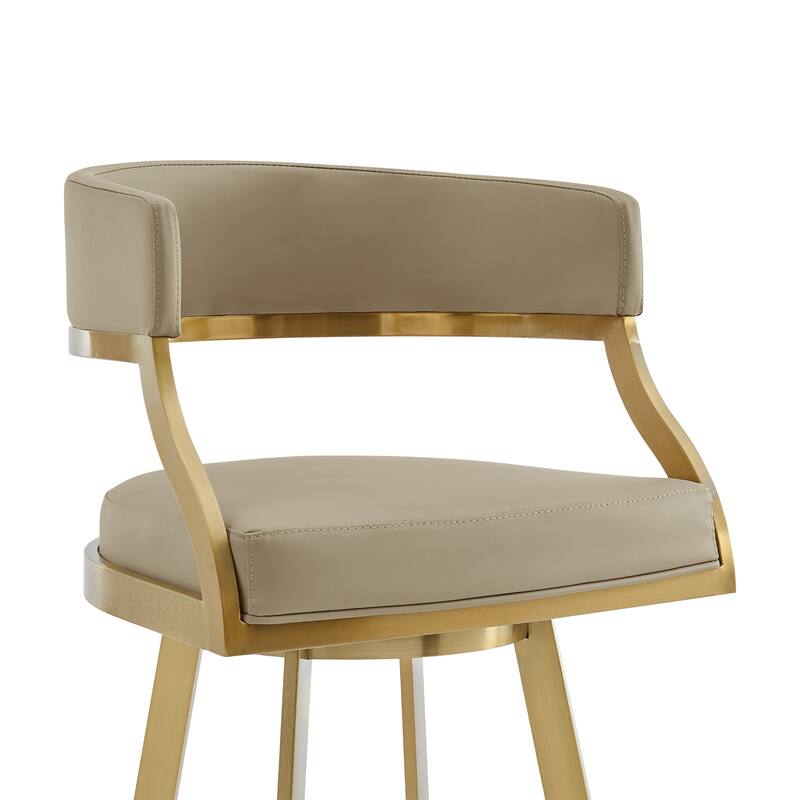 Saturn Modern Swivel Bar Stool, Upholstered Counter Chair with Metal Frame