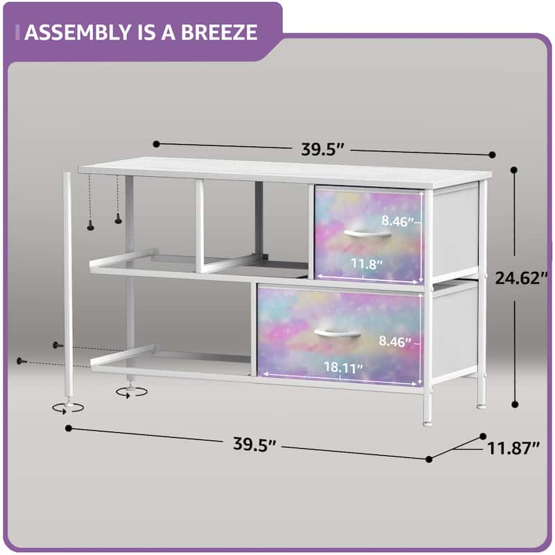 Dresser w/ 5 Drawers Furniture Storage Chest for Home, Bedroom