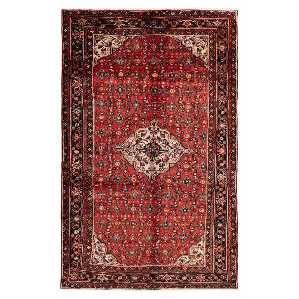 ECARPETGALLERY Hand-knotted Andelz Red Wool Rug - 6'6 x 10'2