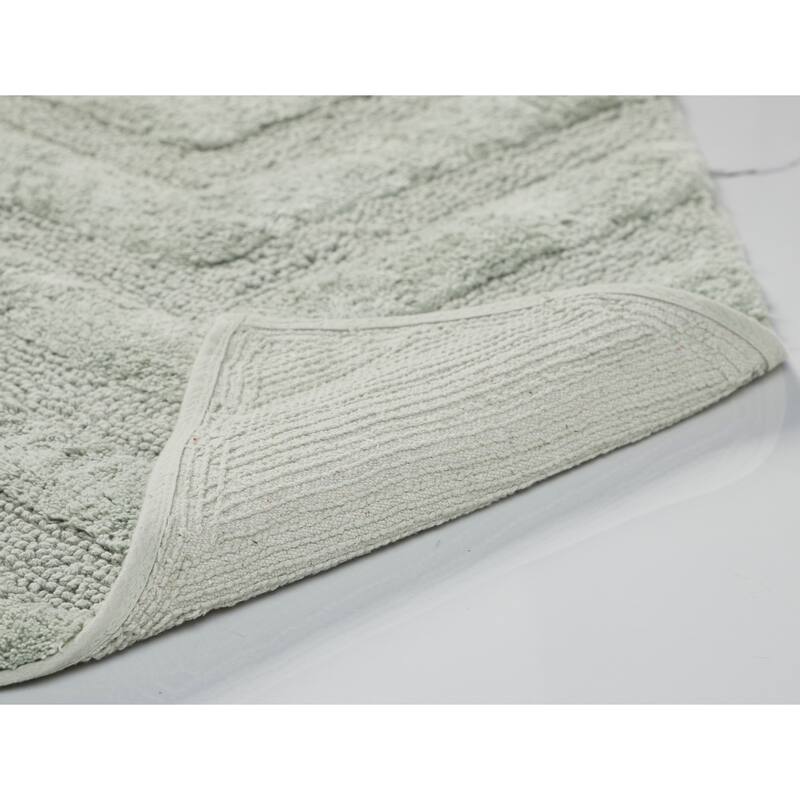 Better Trends Bathroom Rug Set 100% Cotton Tufted Water Absorbent Bath Rug for Shower, Sink Mats Machine Wash Hugo Collection