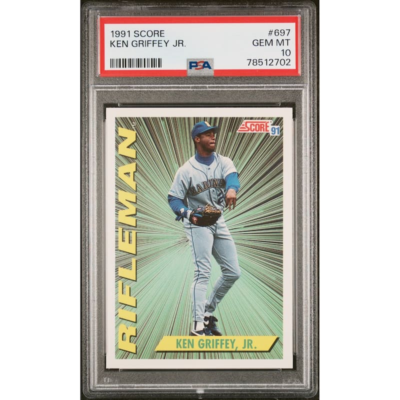 Ken Griffey Jr 1991 Score Rifleman Baseball Card #697 Graded PSA 10 - 8'6" x 11'6"