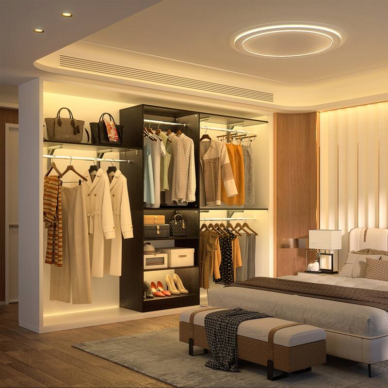 96'' W Adjustable Closet Organizer System for Walk-in and Reach-in Closet