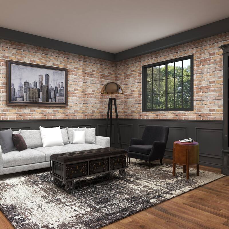 Faux Leather Tufted Upholstered 3 Trunk Room Storage Bench with Industrial Wheels and Gold Accents - Black - Roche River Decor