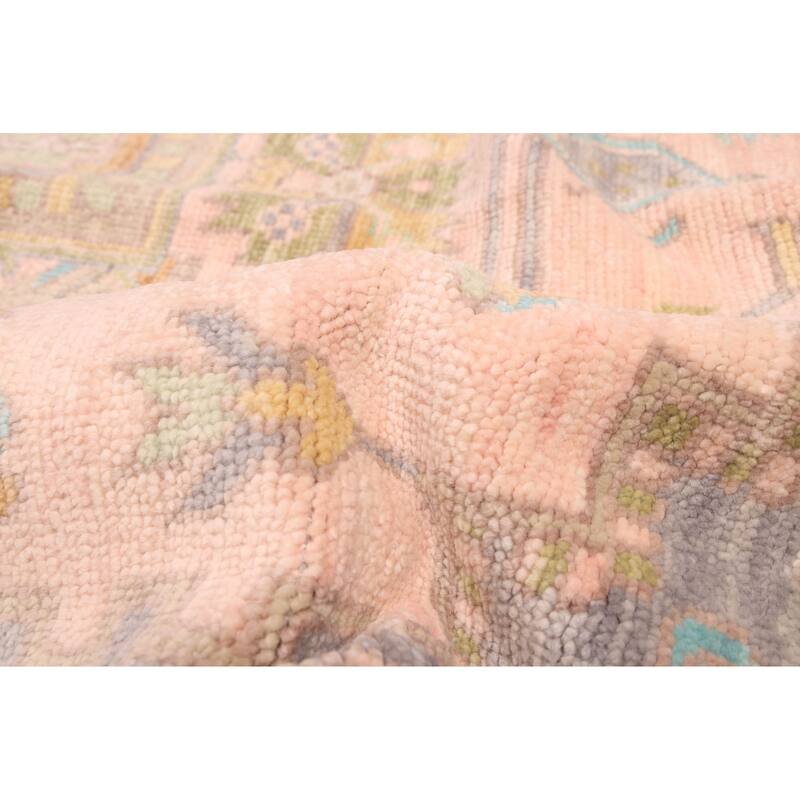 ECARPETGALLERY Hand-knotted Modern Oushak Pink Wool Rug - 10'3 x 14'3