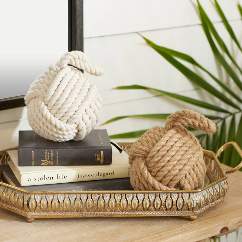 Multi Jute Rope Ball Door Stopper (Set of 2)