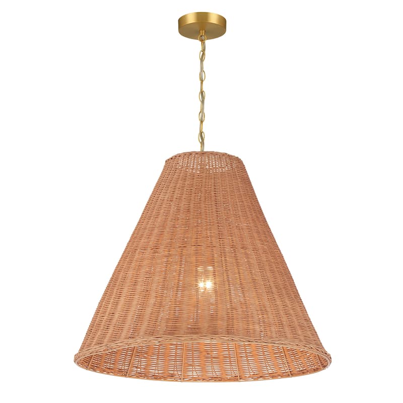 Rattan Taper Pendant Light