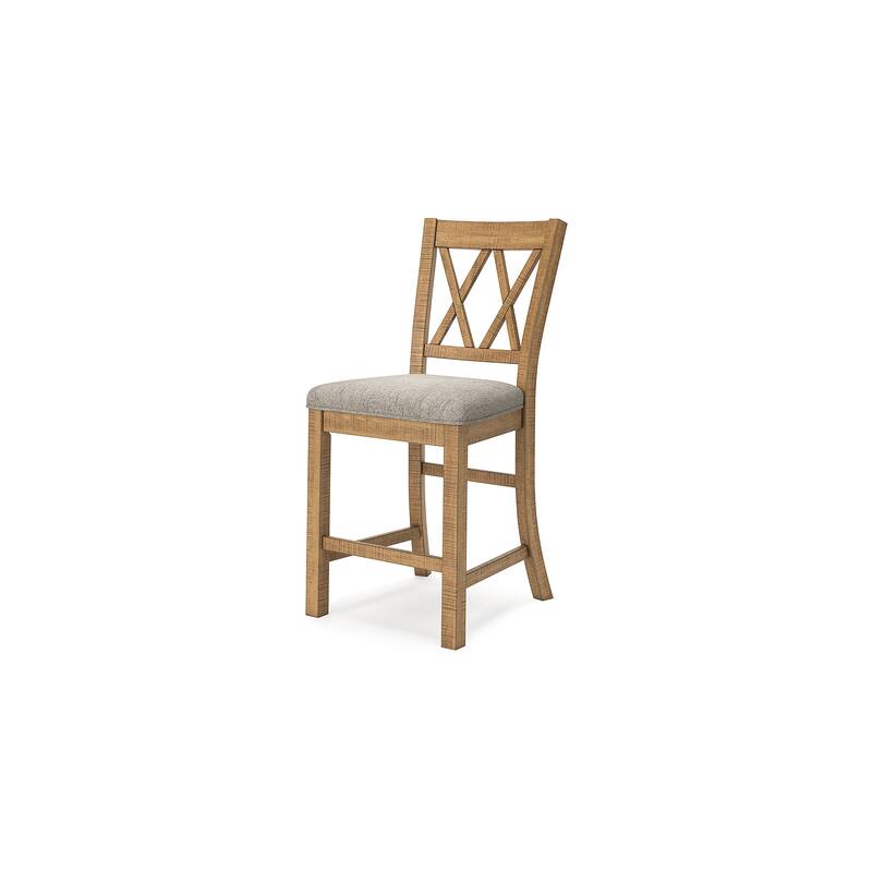 Signature Design by Ashley Havonplane Gray/Brown Counter Height Dining Table and 6 Bar stools