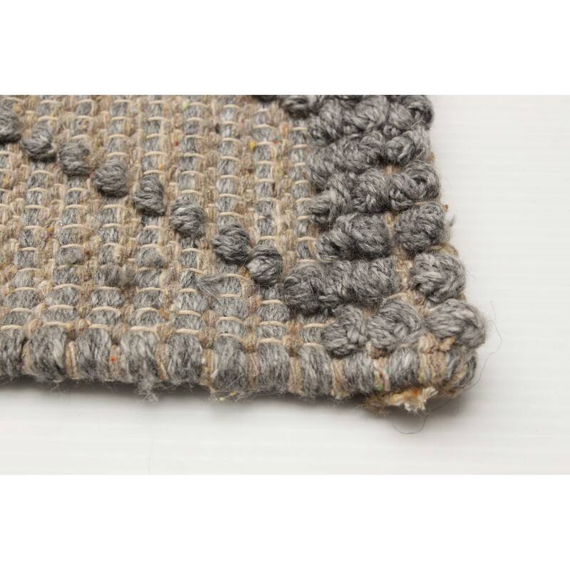 ECARPETGALLERY Braid weave Sienna Taupe Wool Rug - 5'2 x 7'10