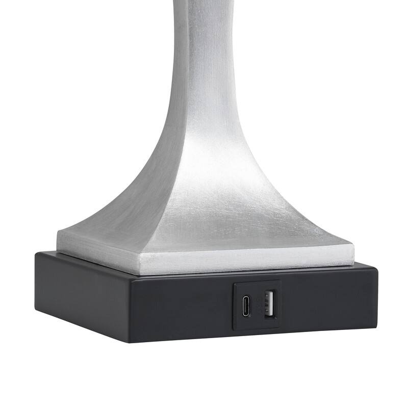 KAWOTI 25.62 inch Table Lamp Set with USB Ports, Bulbs(Set of 2)