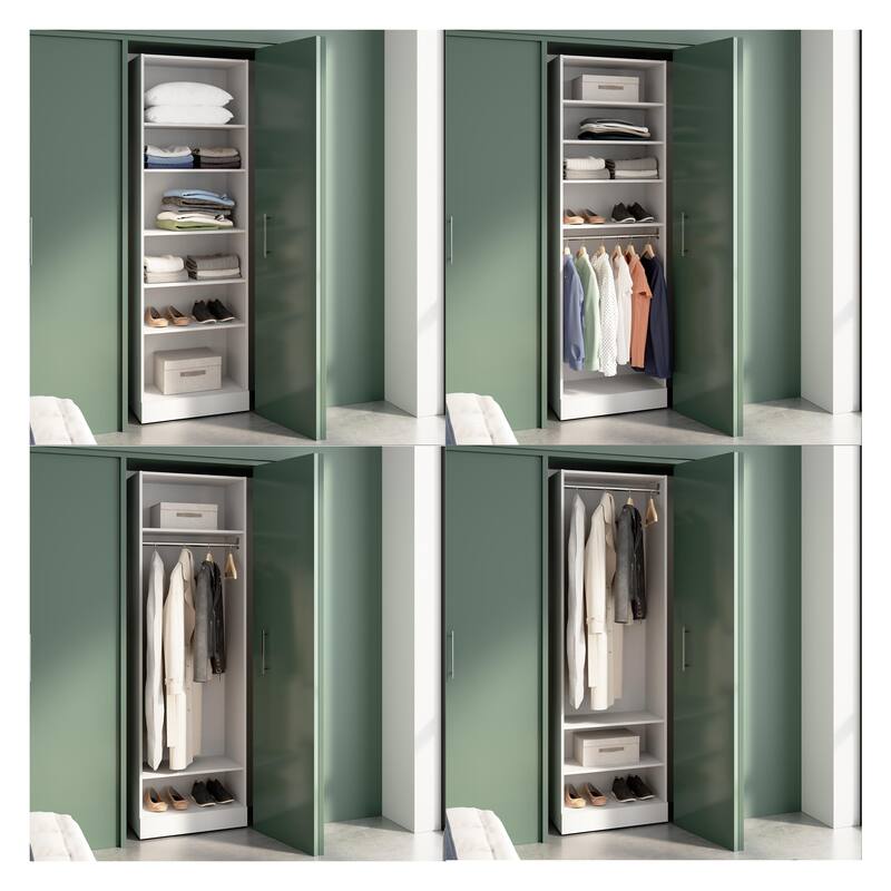 Bestar Florence 25W x 16D Modular Closet System Tower with Shelves