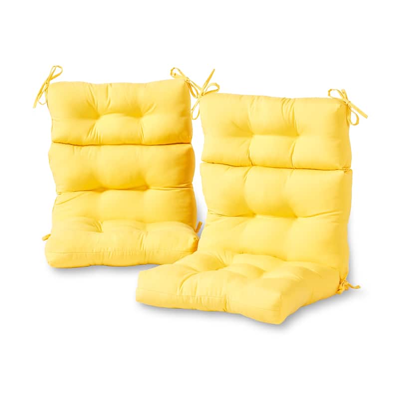 44-in x 22-in Solid Color Outdoor High-back Chair Cushions (Set of 2) (Cushions Only)