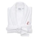 preview thumbnail 24 of 27, Authentic Hotel and Spa White Unisex Turkish Cotton Waffle Weave Terry Bath Robe with Red Script Monogram L/XL - E